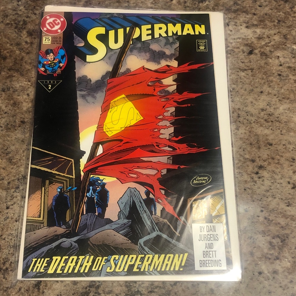 DC Comics Superman Issue with Red and Yellow Flag